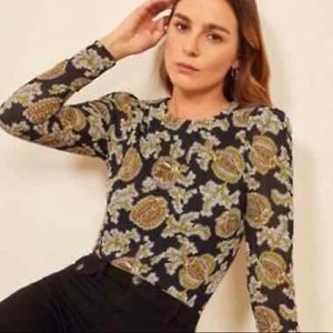 Reformation Talia Top in paisley
